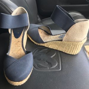 Ralph Lauren Navy Wedges